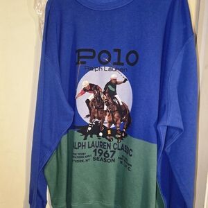 Polo Ralph Lauren Classic 1967 Polo Graphic Sweatshirt - Blue & Green